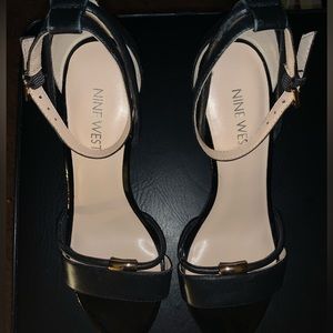 Nine West Fastness Black Wedge Sandal